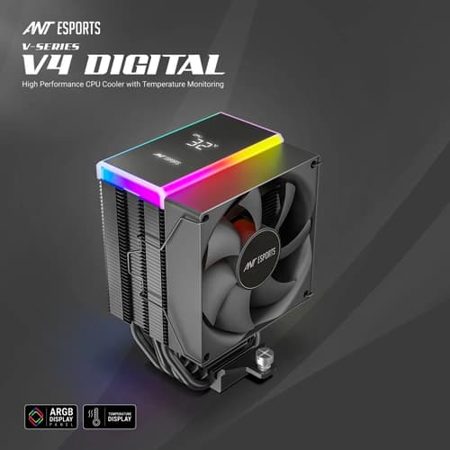 Ant Esports V4 Digital ARGB 90mm CPU Air Cooler